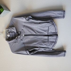 Lululemon Forme Gingham Print Jacket Black White Size 10